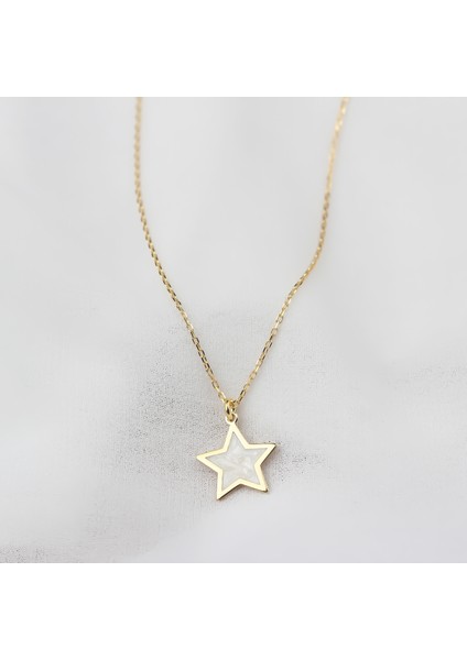 Gümüş Sedefli Yıldız Kolye fiyatları