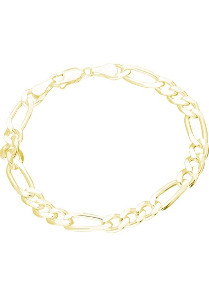 Gümüş Sarı Figaro Zincir Bileklik