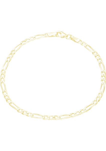 Gümüş Sarı Figaro Zincir Bileklik