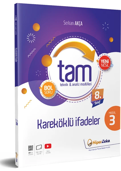 Hiper Zeka Yayınları 8. Sınıf Tam Matematik 3 Teknik Analiz Modülleri & Kareköklü Sayılar