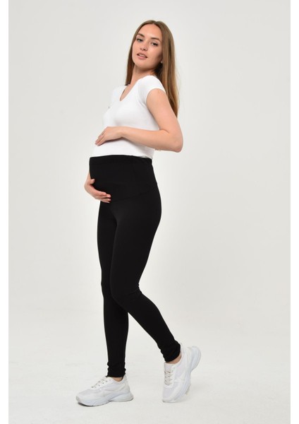 Siyah Beli Ayarlanabilir Fitilli Esnek Hamile Kadın Tayt fırsatları