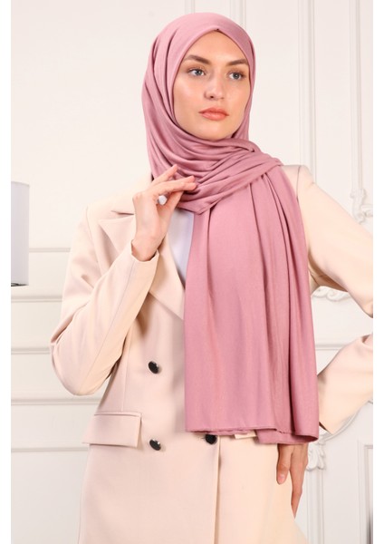 Klasik Penye Şal Lycralı Pembe