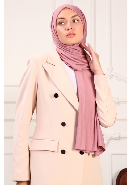 Klasik Penye Şal Lycralı Pembe