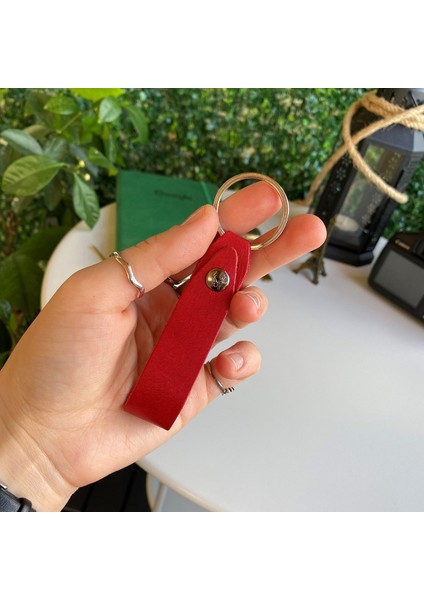 Mesa - Hakiki Deri Anahtarlık, Açılabilir Çıtçıtlı Tasarım (Kırmızı) fiyatları