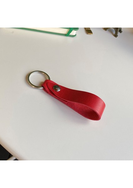 Mesa - Hakiki Deri Anahtarlık, Açılabilir Çıtçıtlı Tasarım (Kırmızı) indirimleri