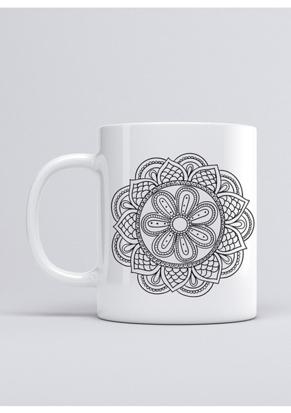 Mandala Black 03 Kupa Mug