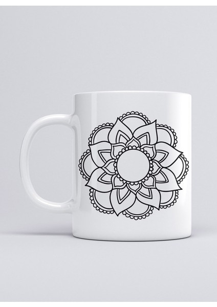 Mandala Black 06 Kupa Mug
