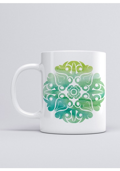 Mandala Green 02 Kupa Mug
