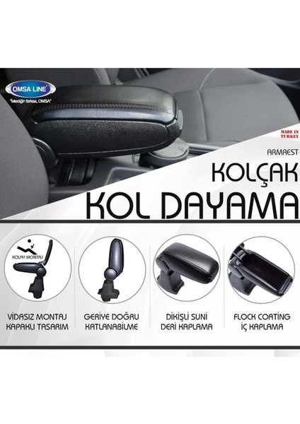 Volkswagen Golf 4 Kol Dayama Deri Kolçak 1998-2004 Siyah fiyatları