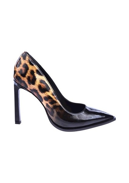 Kadın Topuklu Stiletto Ayakkabı Omre Leopar Desenli fırsatları