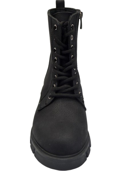 Kadın Haki Zümrüt Mat Deri Yandan Fermuarlı Bağcıklı Bot fiyatları