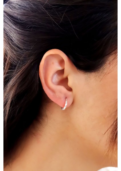 Dorika Model Halka Gümüş Küpe 12-Mm 201020853
