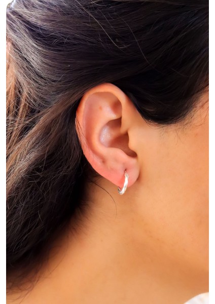 Dorika Model Halka Gümüş Küpe 14-Mm 201020852