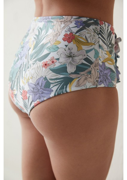 Çok Renkli Dream Garden High Ruffle Bikini Altı fiyatları