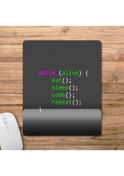 Programcı / Coder Bilek Destekli Mousepad Model - 1