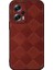Xiaomi Redmi Note 11T Pro Brown İçin Örgü Ekose Pu Kılıf (Yurt Dışından) 1
