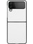 Samsung Galaxy Z Flip4 Beyaz Için Iki Renkli Litchi Doku Kılıfı 3