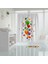 Renkli Balon Desenli Banyo Perdesi-Baskılı Banyo Duş Perdesi, 180x200cm Tek Kanat Küvet Perdesi 1