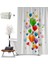 Renkli Balon Desenli Banyo Perdesi-Baskılı Banyo Duş Perdesi, 180x200cm Tek Kanat Küvet Perdesi 3