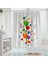 Renkli Balon Desenli Banyo Perdesi-Baskılı Banyo Duş Perdesi, 180x200cm Tek Kanat Küvet Perdesi 5