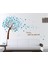 Duvar Sticker Ev Dekorasyonu Mavi Çiçekli Ağaç Pvc Duvar Dekoru 1