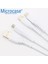 3in1 Lightning Type C Micro USB Şarj ve Data Kablosu Kaymaz Materyal 120 cm - AL2891 Beyaz 3