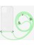 Oppo A31 Boyun Askılı Şeffaf Tank Kılıf Yeşil 1
