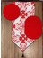 Kırmızı Vintage Damask 6'lı Supla ve Runner Set 1