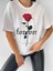Beyaz Forever Gül Baskılı T-Shirt 5