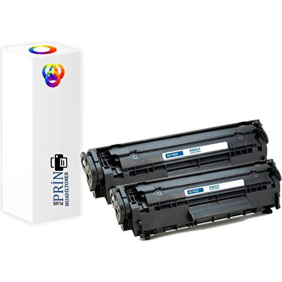 Plusprint Hp Laserjet 1010 Yazıcı Uyumlu 12A Muadil Toner 2'li Paket