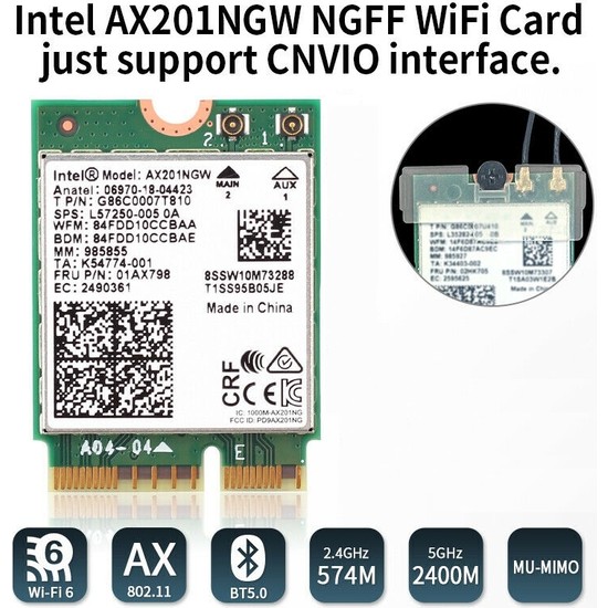 Intel Ax201ngw Wi Fi 6 Dual Band M2 Wifi Card Fiyatı 5869