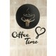 Gibella Coffee Time Raf ve Duvar Süsü - Lazer Kesim Ahşap Duvar Rafı - Mumluk - Küçük Saksılık