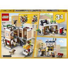 LEGO Creator 3#ü 1 Arada Şehir Merkezi Makarna Dükkanı 31131 - 8 Yaş ve Üzeri Için Şehir Merkezi Binası, Bisikletçi ve Atari Salonu Içeren Oyuncak Yapım Seti (569 Parça)