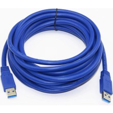 Aogo 5 Metre USB 3.0 Erkek Erkek Kablo USB 3.0 Tip A Erkek M/m 5m USB Kablo