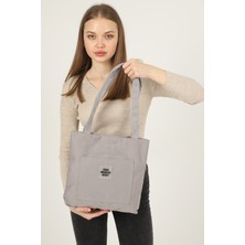 SHAKA U22 Gri 3 Bölmeli Kol Çantası 35X35 cm