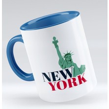 Bk Gift New York Tasarımlı Mavi Kupa Bardak - Model 1