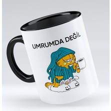 Bk Gift Umrumda Değil Tasarımlı Siyah Kupa Bardak - Model 1