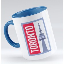 Bk Gift Toronto Tasarımlı Mavi Kupa Bardak - Model 1