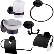 Fnd Home Siyah Banyo 6'lı Set