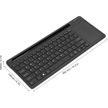 Cloody Bluetooth Ultra Ince+şarjlı Mac/win/android/ıos Uyumlu Tablet Standlı Touchpad li Kablosuz Klavye