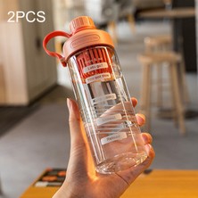 2pcs Taşınabilir Çay Sızan Plastik Kupa, Kapasite: 650ML Pembe