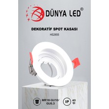 Dünya Led HS.2655 Pluton Boş Kasa Beyaz Yuvarlak Kolay Montaj ve Kullanım