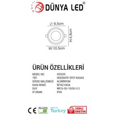 Dünya Led HS.2655 Pluton Boş Kasa Beyaz Yuvarlak Kolay Montaj ve Kullanım