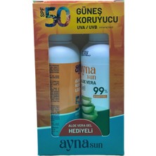 Ayna Sun Gunes 50 Spf 150 Ml+Ayna Sun Aloevera Jel 150 ml Set