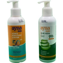 Ayna Sun Gunes 50 Spf 150 Ml+Ayna Sun Aloevera Jel 150 ml Set