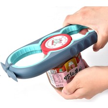 VShop Beş Bir Arada Çok Fonksiyonlu Şişe Açıcı Seti Mavi ve Gri (Yurt Dışından)