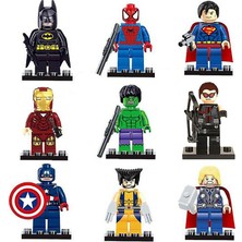 Hulv 9 Adetmarvel Avengers Süper Kahraman Çizgi Roman Mini Figürler Dc Minifigure Hediye (Yurt Dışından)