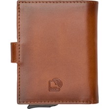 PLM Palermo Kişiselleştirilebilir Deri Mekanizmalı Kartlıklı Cüzdan RST2EF Taba