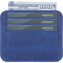 PLM Pedro Slim Deri Kartlık G21 Saks Mavi