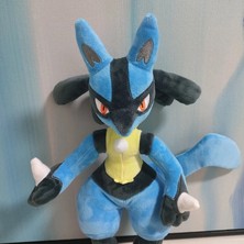 Simba Lucario Pokemon Karikatür Peluş Oyuncak 32CM - Mavi (Yurt Dışından)